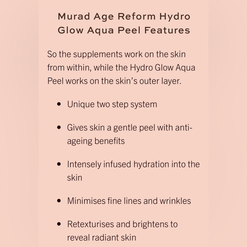 New Rare 2 Step Murad Hydro-Glow Aqua Peel Age Reform Mask - plus gift - - Picture 4 of 5